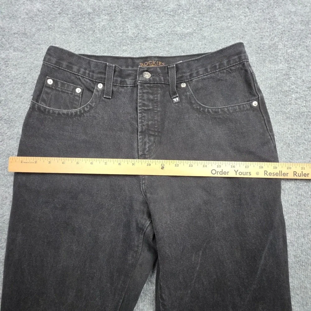 Vintage Rocky Mountain Jeans Women's 12 LONG Black Bareback Western Y2K **